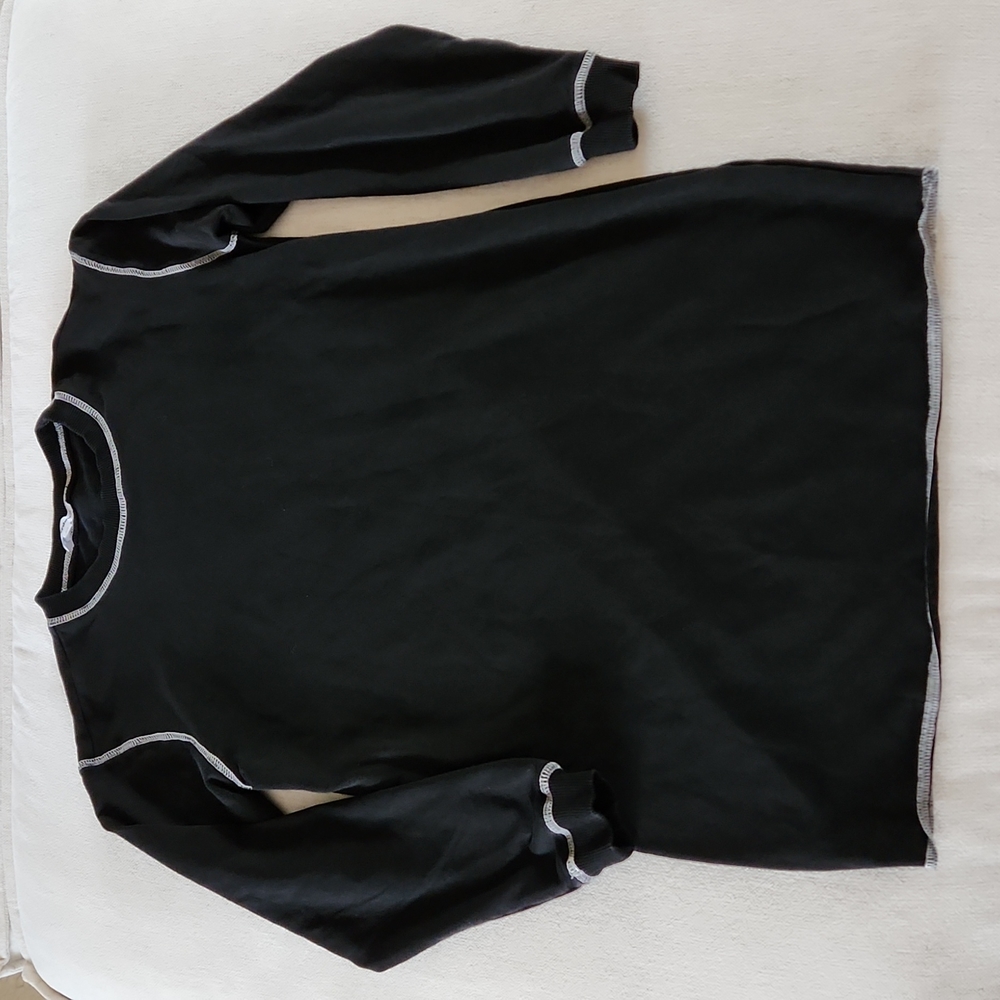 superdown Women's Black Pullover Sweatshirt with White Stitching Size XS